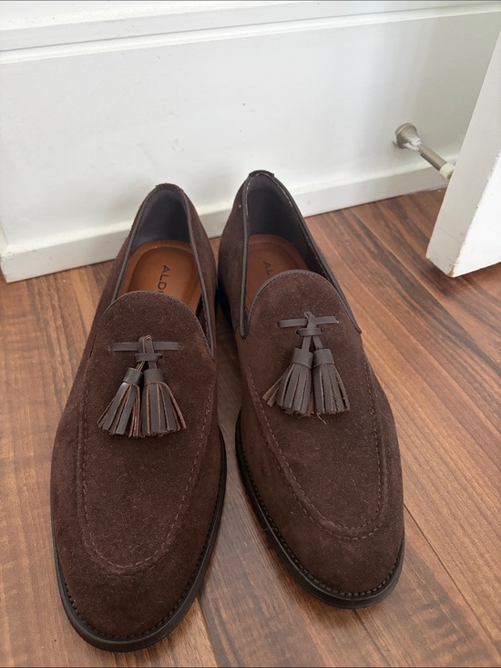 Aldo Other - Aldo Brown Suede Tassel Slip-On Loafers